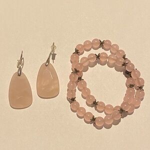 Rose Quartz Bracelet - Bonus - FREE 3 card reading emailed to you after purchase